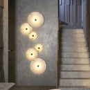 Axyaa LED Marble Round Wall Lamp for Living Room Bedroom Decor
