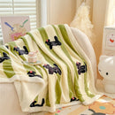 Axyaa Double-Sided Milk Wool Blanket: Class A Thickened Sofa & Office Nap Blanket