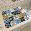 Ethnic Printed Coffee Draining Mat by Axyaa: Super Absorbent & Quick Drying Rug