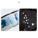 Blue Loquat Begonia Pot Holder Set by Axyaa: Hand-painted Ceramic Kung Fu Tea Table Base