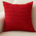 Axyaa Tripe Stripe Corduroy Cushion Cover 18x18 Inch - Boho Chic Home Decor for Living Room