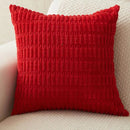 Axyaa Tripe Stripe Corduroy Cushion Cover 18x18 Inch - Boho Chic Home Decor for Living Room