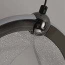 Axyaa Black Crystal Pendant LED Chandelier for Home Decor Lighting