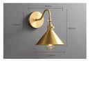 Axyaa Copper Pull Chain Wall Sconce Up Down Adjustable LED Light