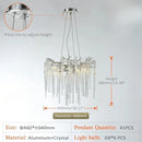 Axyaa Modern Crystal Chandelier Lighting for Dining & Living Room Decor