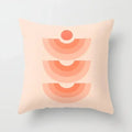 Axyaa Minimal Line Abstract Sun Pattern Plush Pillow Case