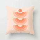 Axyaa Minimal Line Abstract Sun Pattern Plush Pillow Case