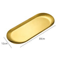Axyaa Stainless Steel Oval Jewelry Display Tray - Elegant Home Organizer Tray