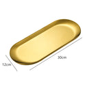 Axyaa Stainless Steel Oval Jewelry Display Tray - Elegant Home Organizer Tray