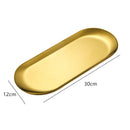 Axyaa Stainless Steel Oval Jewelry Display Tray Palette Holder Organizer