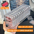 Axyaa Acrylic Clear Press On Nail Tips Organizer Display Manicure Box