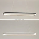 Axyaa Nordic LED Circular Pendant Lights Strip Chandelier for Romantic Home Decor