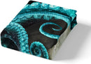 Axyaa Octopus Skull 3D Print Duvet Cover Set Blue Cotton Comforter Bedding with 2 Pillow Shams