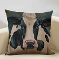 Axyaa Cattle and Sheep Cushion Cover for Home Decor - 45x45cm Linen Pillow