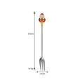 Axyaa Stainless Steel Christmas Dessert Set - Creative Cartoon Cutlery