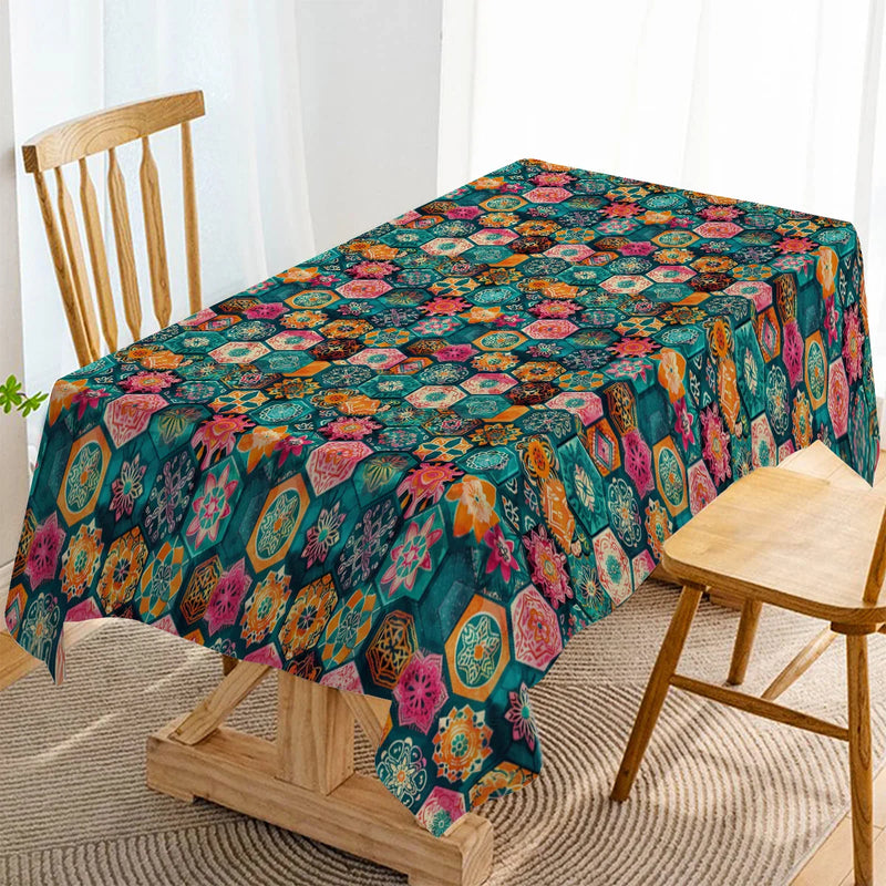 Axyaa Geometric Mandala Bohemia Table Runner - Elegant Dining & Wedding Decor