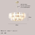 Axyaa Luxury Acrylic LED Pendant Chandelier for Home Decor Lighting