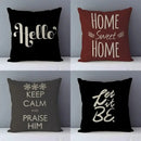 Axyaa Hello Sweet Home Cushion Cover - Trendy & Cozy for Sofa, Bedroom, Car