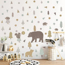 Axyaa Small Tree Triangle Wall Sticker Set for Kid's Room and Living Space