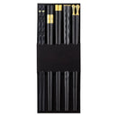 Axyaa Korean & Japanese Alloy Chopsticks Set - Reusable Sushi Sticks Kitchen Tool