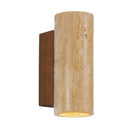 Axyaa Stone Cylinder Wall Lamp: Japanese Cream Wabi-Sabi Style LED Lighting