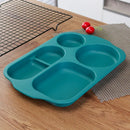 Axyaa Plastic Student Dinner Plate with Multiple Compartments and Anti-fall Design
