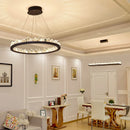Axyaa LED Crystal Pendant Chandelier for Living Room, Dining, Bedroom & Hall