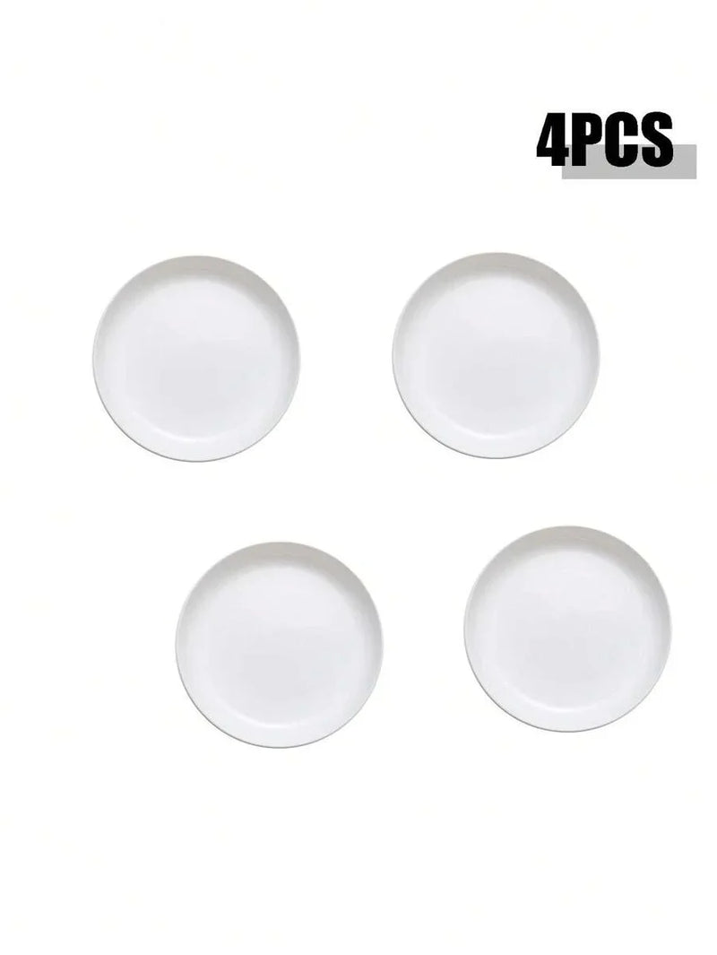 Axyaa 32pcs Reusable Plastic Cutlery Set, Wheat Bowls, Dessert Plates - Eco-Friendly Party Supplies