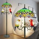 Axyaa Stained Glass Floor Lamp Retro Style for Living Room & Bedroom