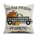 Axyaa Thanksgiving Pumpkin Pillow Cover 45*45cm Home Decor Cotton Linen