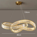 Axyaa Crystal Chandelier: Modern Home Décor Pendant Lights for Living & Dining Room