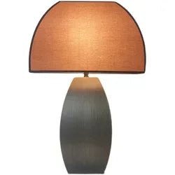 Axyaa Nordic Resin Desk Light with Handmade Fabric Shade and LED Table Lamp