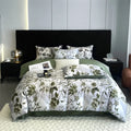 Axyaa 800TC Egyptian Cotton Bedding Set, Vintage Oil Print Style, Luxury Sheets