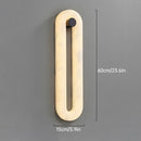 Axyaa Natural Marble Wall Lamp, Elegant LED Brass Wall Light for Living Room Bedroom