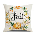 Axyaa Thanksgiving Pumpkin Maple Leaf Pillow Cover