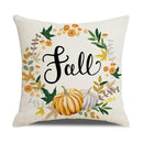 Axyaa Thanksgiving Pumpkin Maple Leaf Pillow Cover