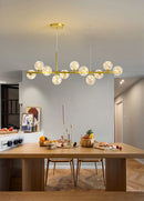 Axyaa Modern Minimalist Linear Pendant Light for Home, LED Dining Room Chandelier