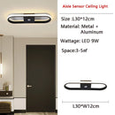 Axyaa LED Ceiling Lamps: Motion Sensor, Black, Indoor, Bedroom, Corridor Balcony Lighting