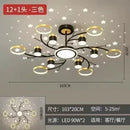 Axyaa Starry Sky Projection LED Chandelier for Modern Living Room Decor