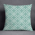 Axyaa Green Geometric Pillow Cover for Home Decor