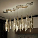 Axyaa Gold/Silver LED Pendant Light: Modern Minimalist Lighting for Dining and Living Room