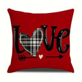 Axyaa Truck Bow Love Plaid Sofa Cushion Cover Sweet Romantic Home Decoration