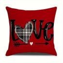 Axyaa Truck Bow Love Plaid Sofa Cushion Cover Sweet Romantic Home Decoration