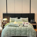 Axyaa High-End Jacquard Milk Fleece Winter 4-Piece Bed Set