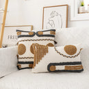 Axyaa Morocco Tufted Nordic Pillow Case Set - Boho Cotton Cushion Covers for Home Decor