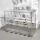 Axyaa Clear Figure Display Cabinet for Dolls, Badges, and Toys