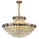 Axyaa Luxe Crystal Chandelier: Modern Elegant Lighting for Living Room, Dining, and Bedroom