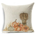 Axyaa Pumpkin Linen Pillow Cover Farmhouse Decor Sofa Car Cushion Case