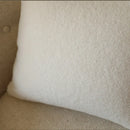 Axyaa White Plush Cushion Cover: Designer Nordic Pillow for Living Room Decor