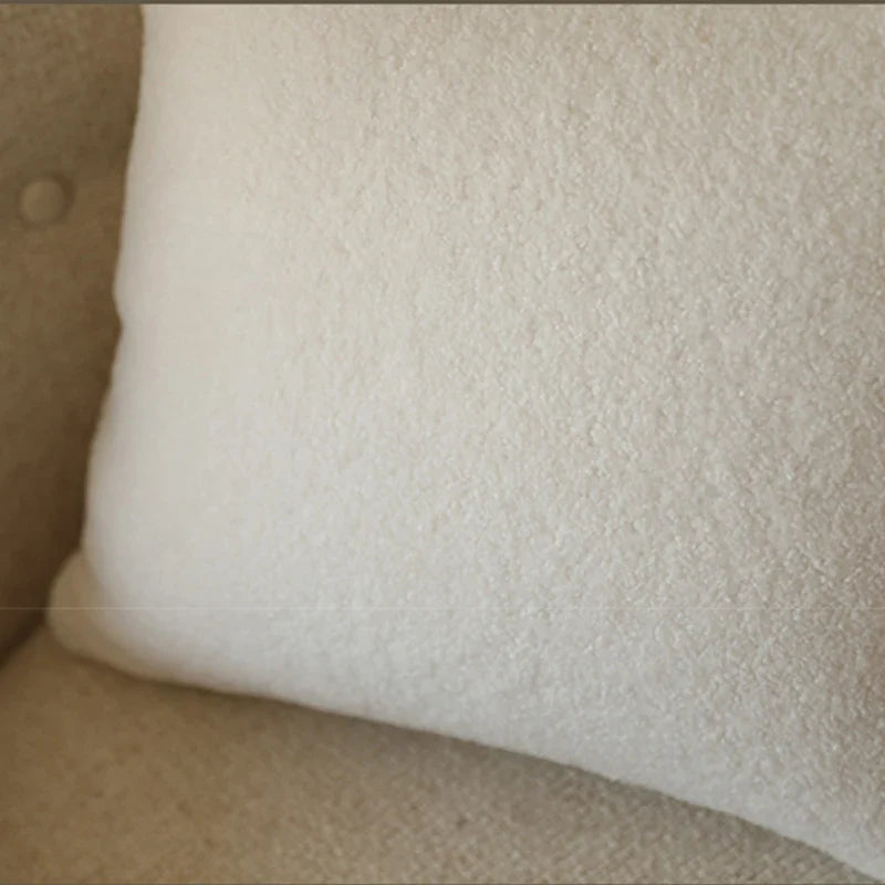 Axyaa White Plush Cushion Cover: Designer Nordic Pillow for Living Room Decor